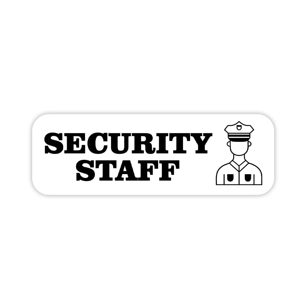 Security Staff 1 x 3" Rounded Corner Name Badge | Medical Facilities