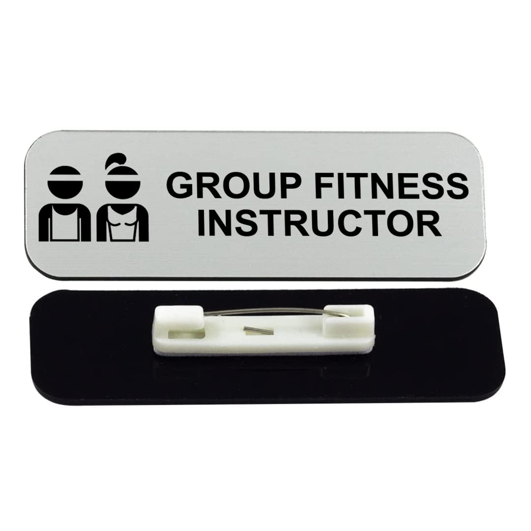 Signs ByLITA Group Fitness Instructor 1 x 3" Name Tag/Badge, (3 Pack)