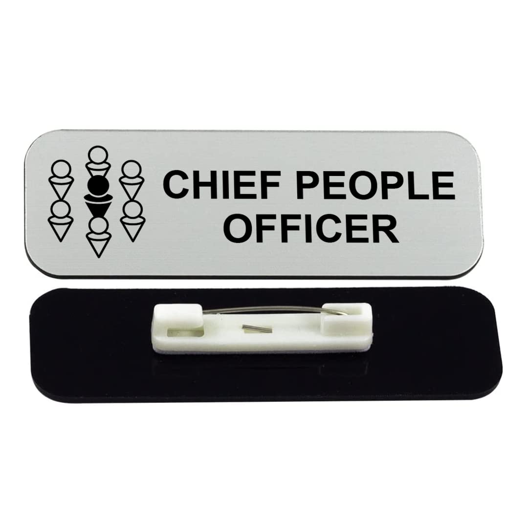 Chief People Officer 1 x 3" Name Tag/Badge, (3 Pack)