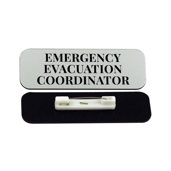 Emergency Evacuation Coordinator 1 x 3" Rounded Corner Name Badge | Stock Name Badges