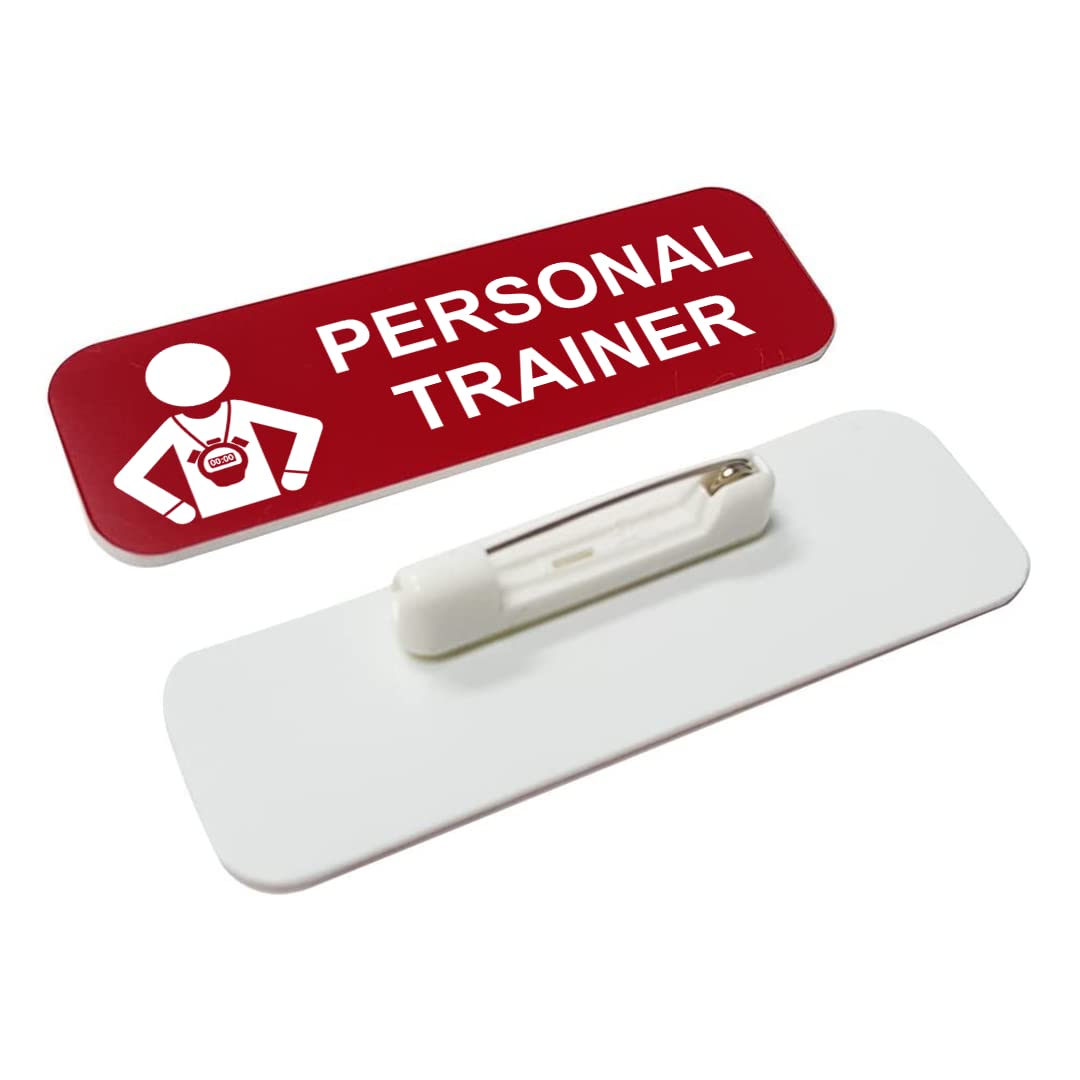 Signs ByLITA Personal Trainer 1 x 3" Name Tag/Badge, (3 Pack)