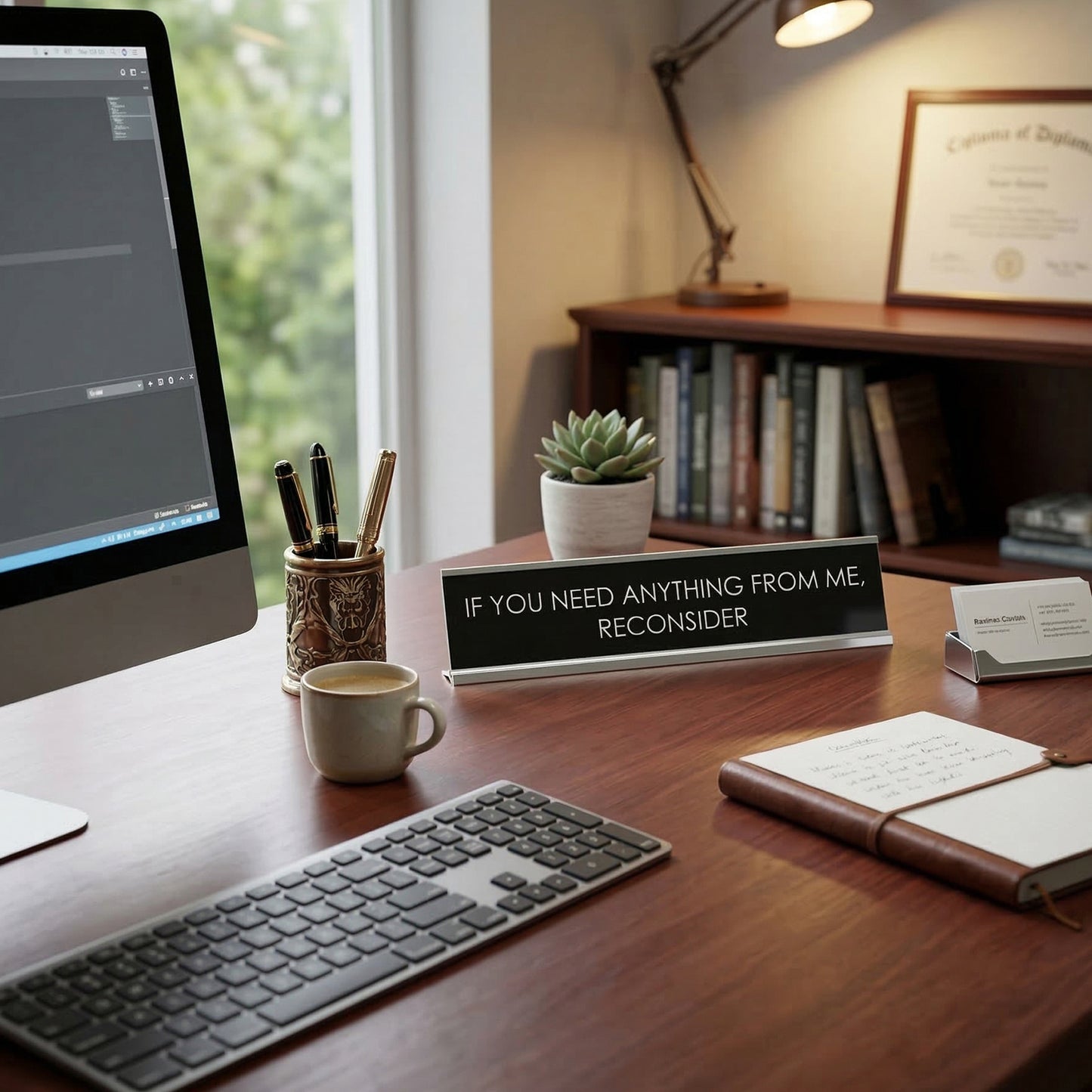 If You Need Anything From Me, Reconsider Novelty Desk Sign