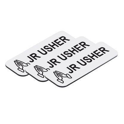 Jr Usher 1 x 3" Name Tag/Badge, Praying Hands (3 Pack)
