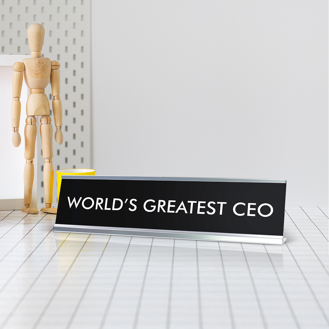 WORLD'S GREATEST CEO Novelty Desk Sign