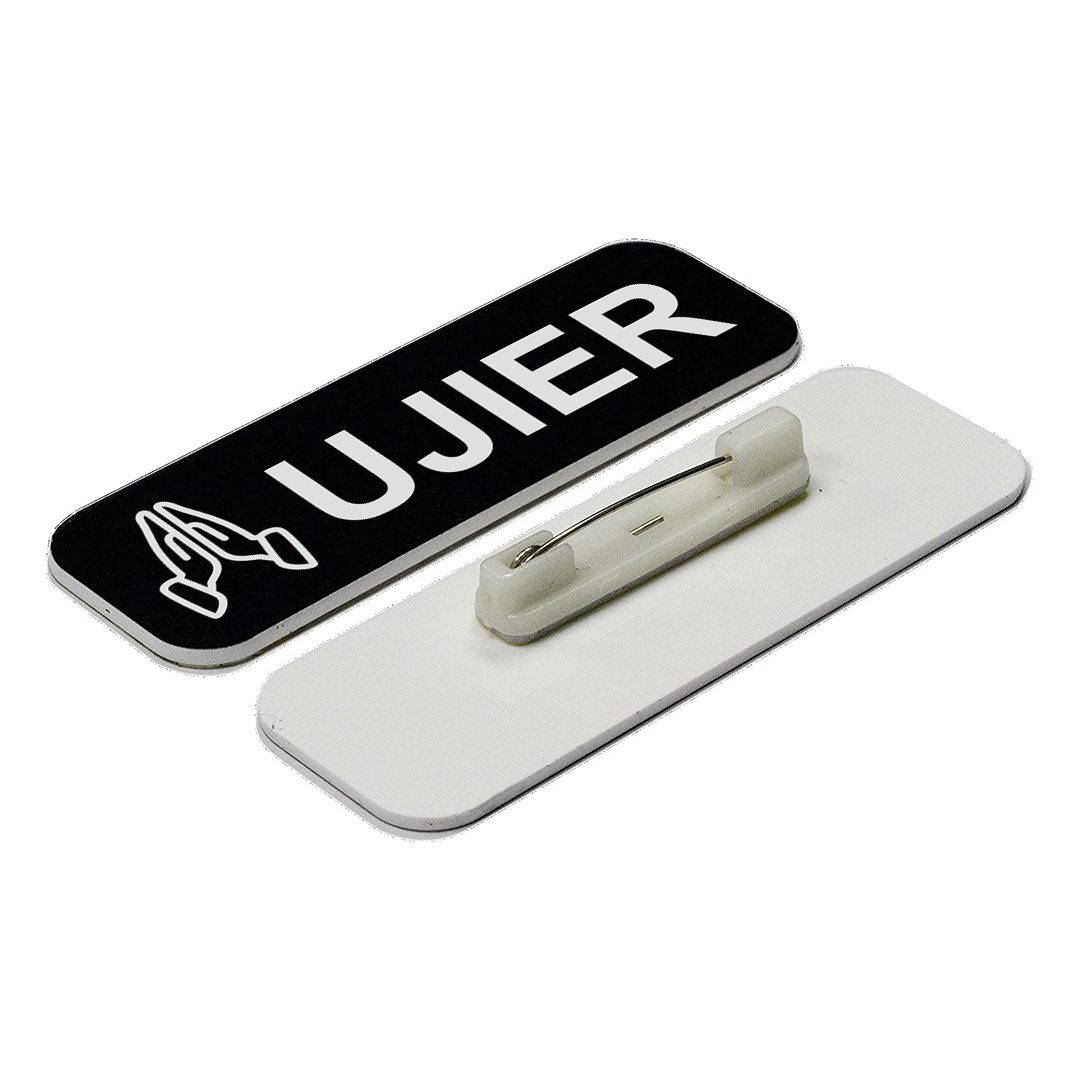 Ujier 1 x 3" Name Tag/Badge, Praying Hands (3 Pack)