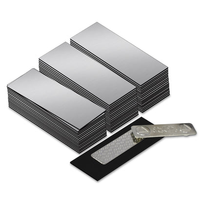 1" x 3" Name Tag Badge Blanks with Magnetic Backing - 50 Pack