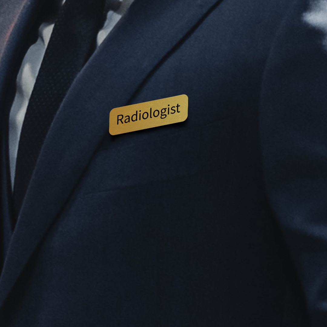 Radiologist 1 x 3" Rounded Corner Name Badge | Medical Specialism Badges