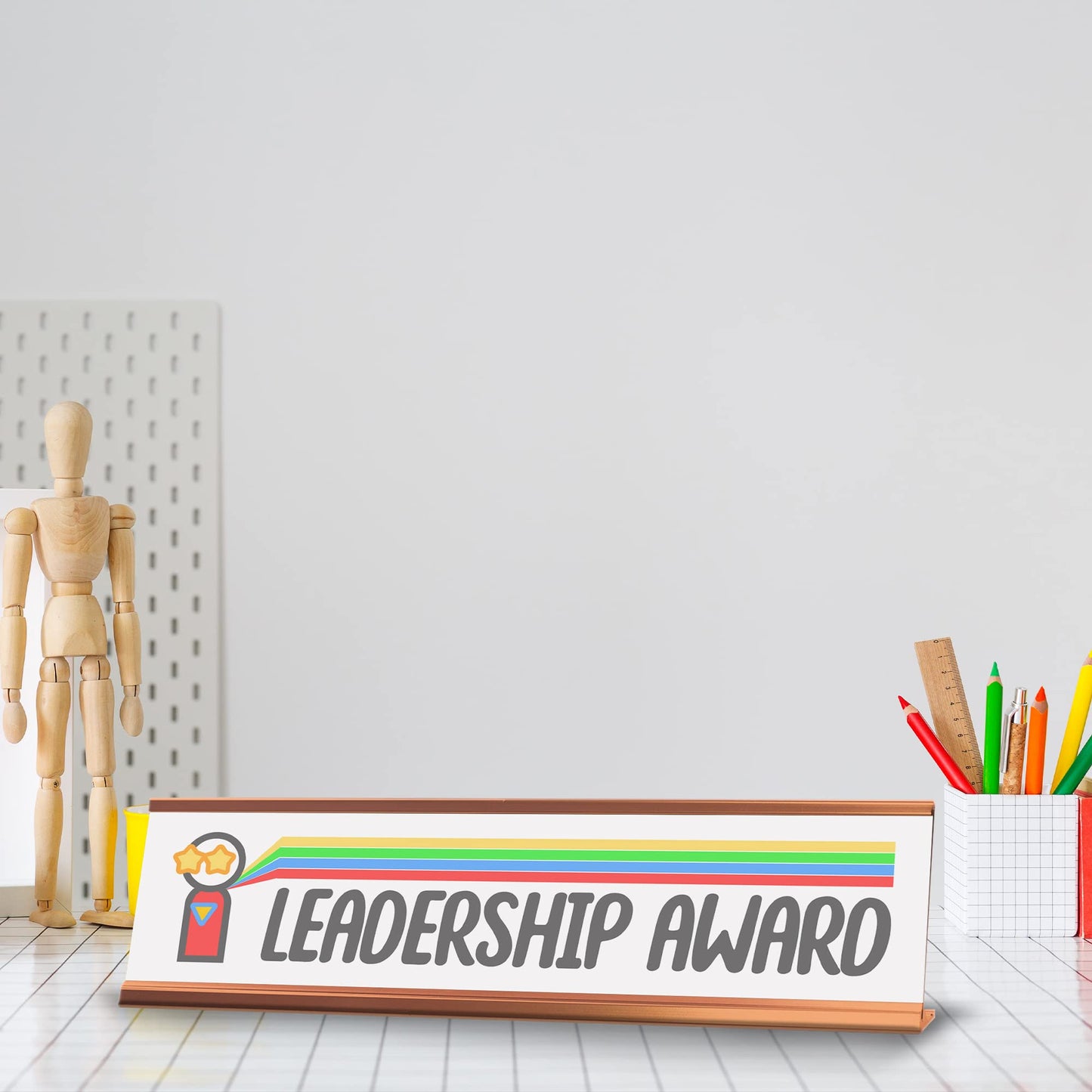 Signs ByLITA Leadership Award Gold Frame Desk Sign (2x8)