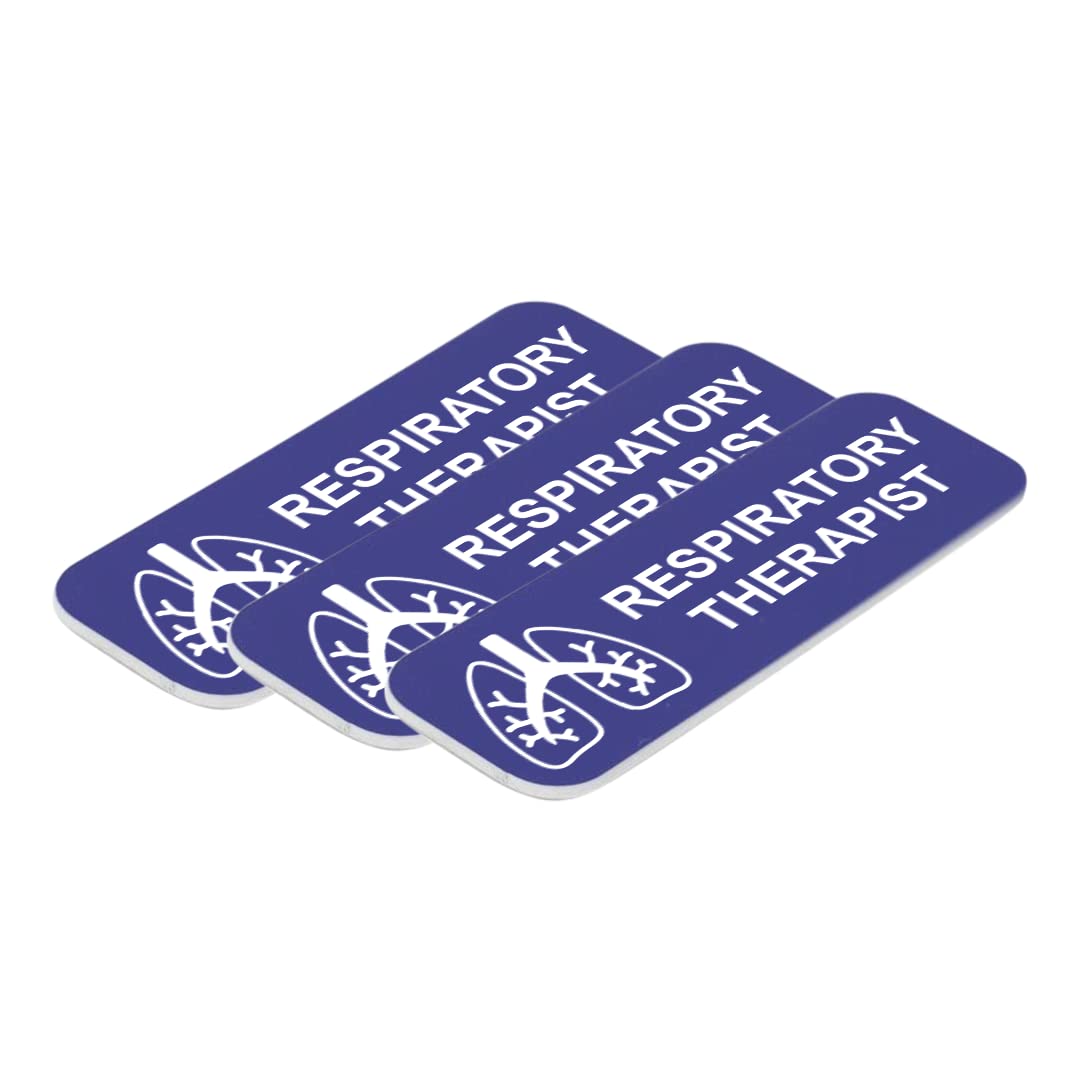 Respiratory Therapist 1" x 3" Name Tag/Badge, (3 Pack)