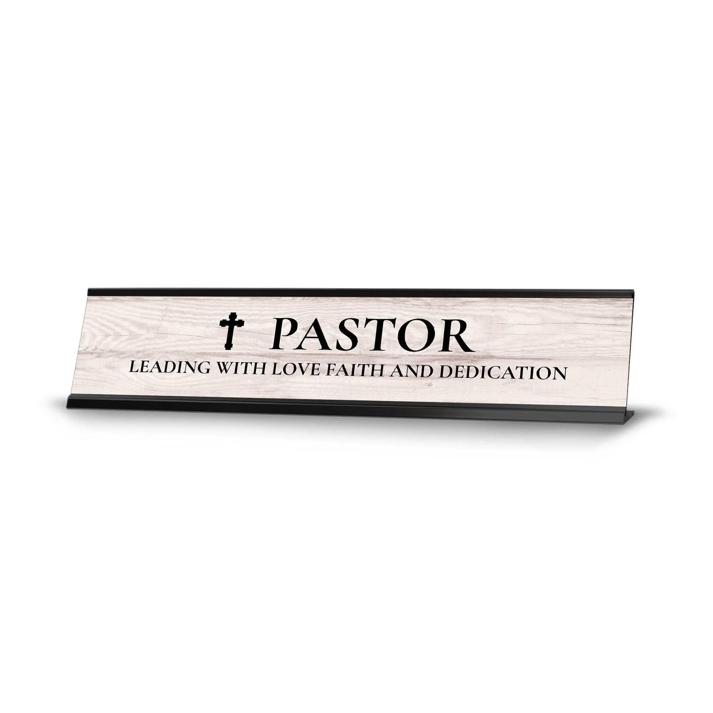 Church Leader Role and Titles 2 x 10" Desk Sign with Aluminium Frame