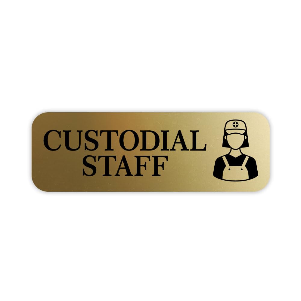 Custodial Staff 1 x 3" Rounded Corner Name Badge | Medical Facilities