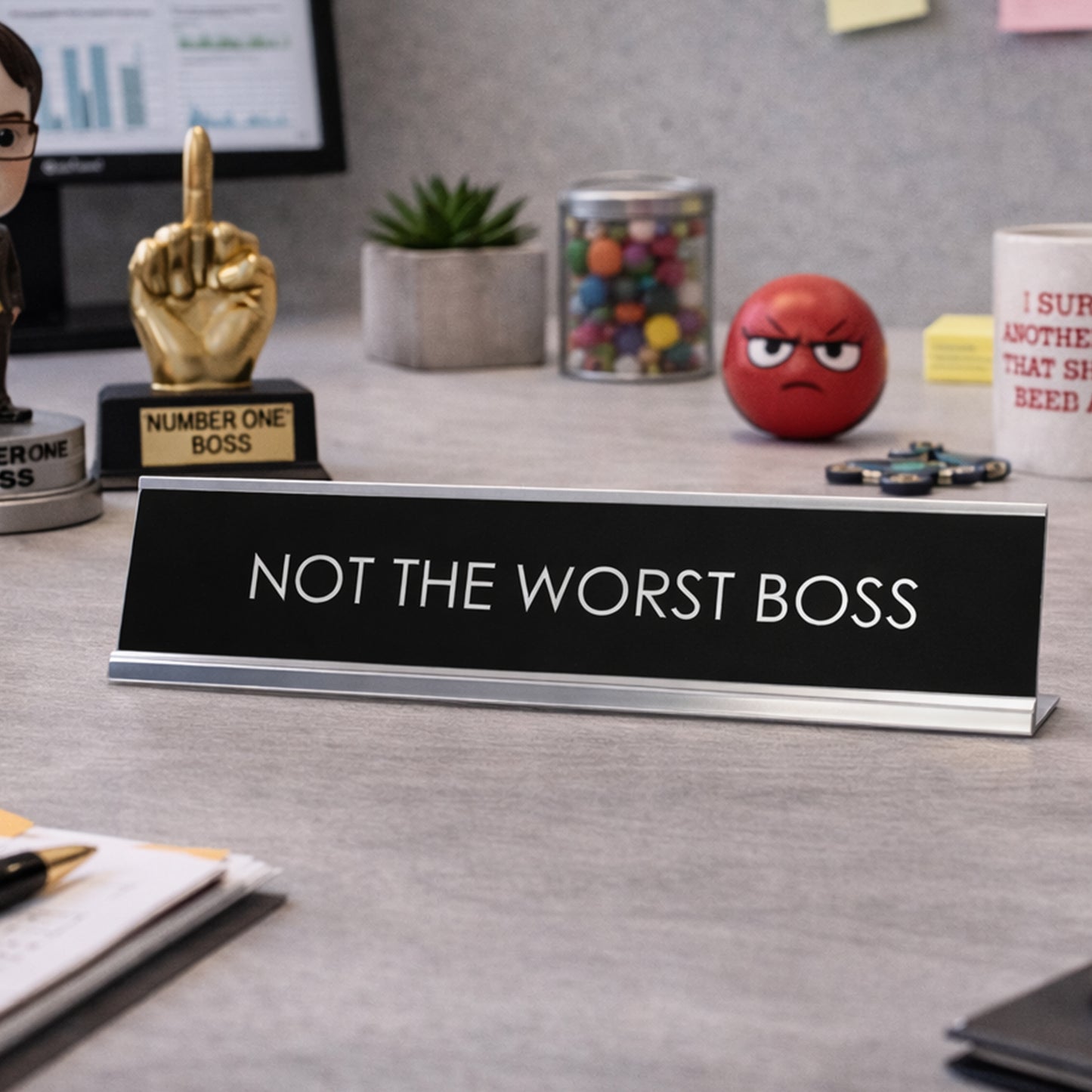 Not The Worst Boss Novelty Desk Sign