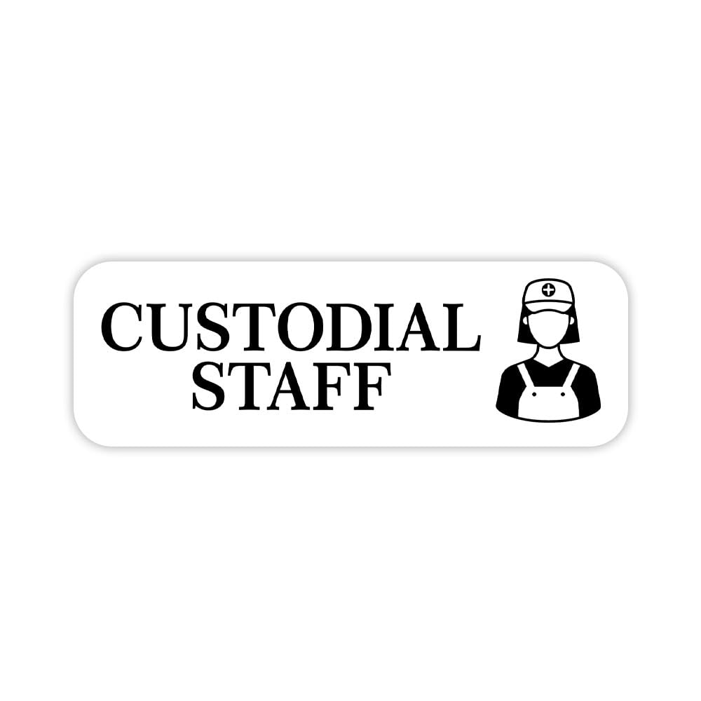 Custodial Staff 1 x 3" Rounded Corner Name Badge | Medical Facilities