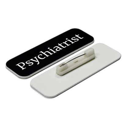 Psychiatrist 1 x 3" Rounded Corner Name Badge | Medical Specialism Badges