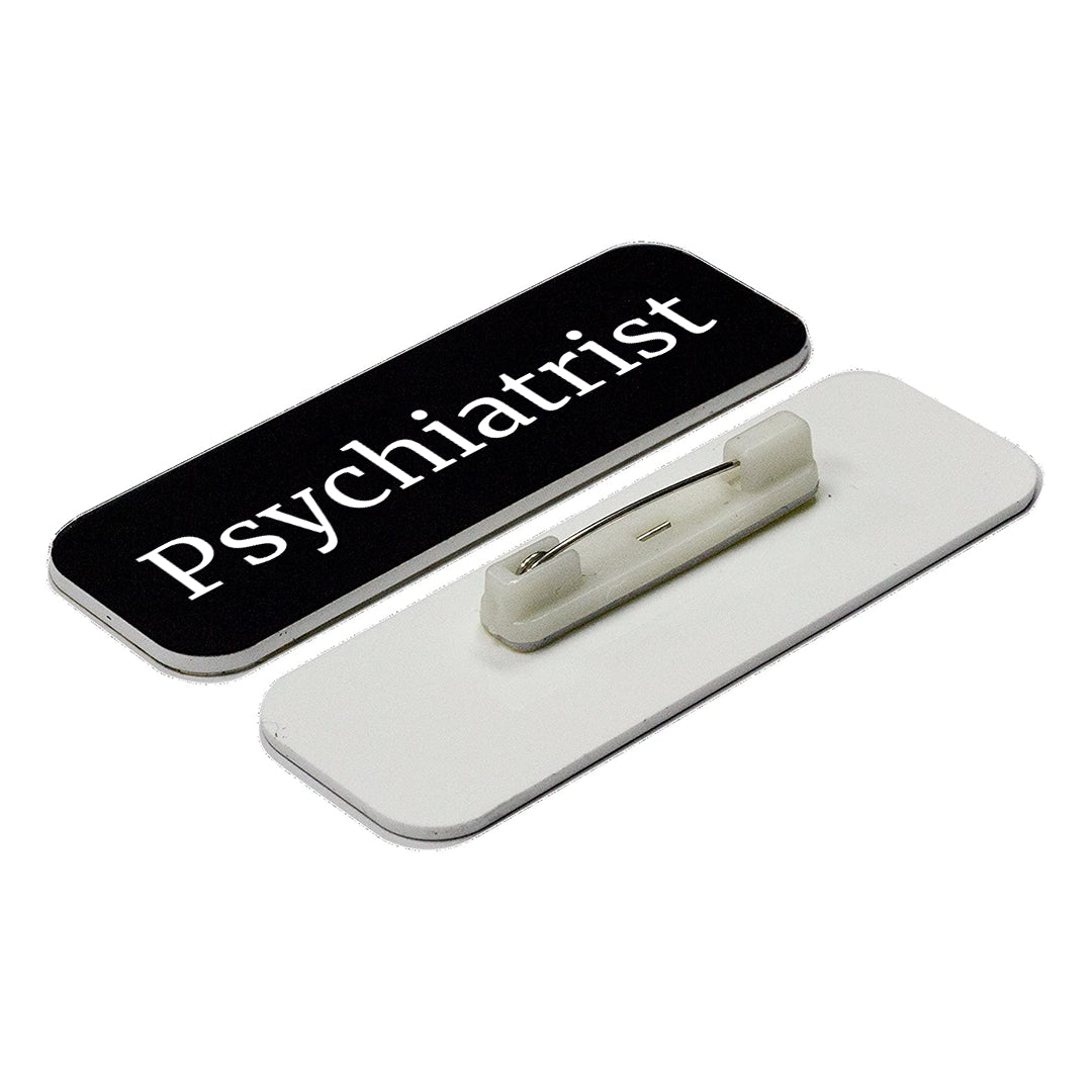 Psychiatrist 1 x 3" Rounded Corner Name Badge | Medical Specialism Badges