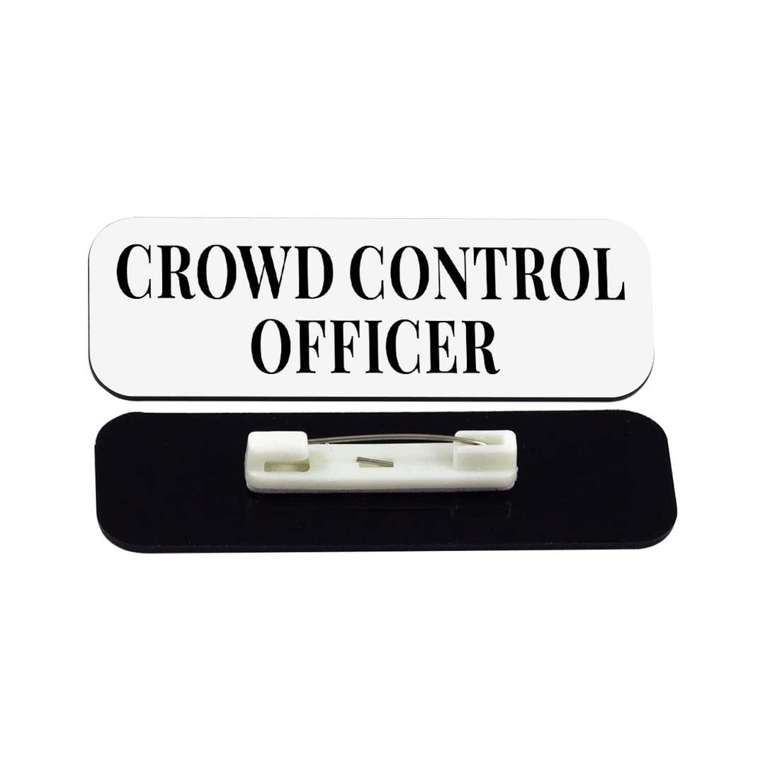Crowd Control Officer 1 x 3" Rounded Corner Name Badge | Stock Name Badges