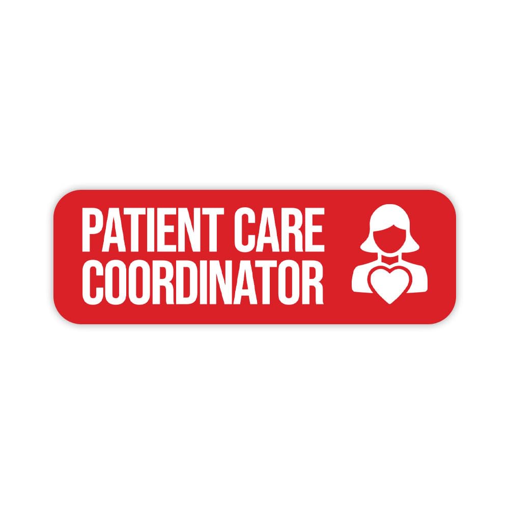 Patient Care Coordinator 1 x 3" Rounded Corner Name Badge | Medical Facilities
