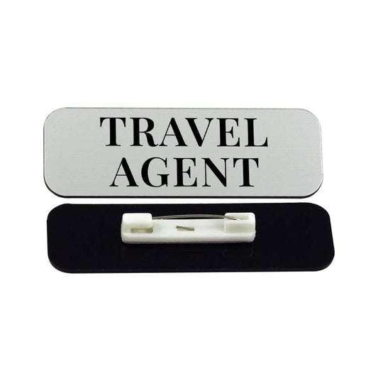 Travel Agent 1 x 3" Rounded Corner Name Badge - Name Tag Badge