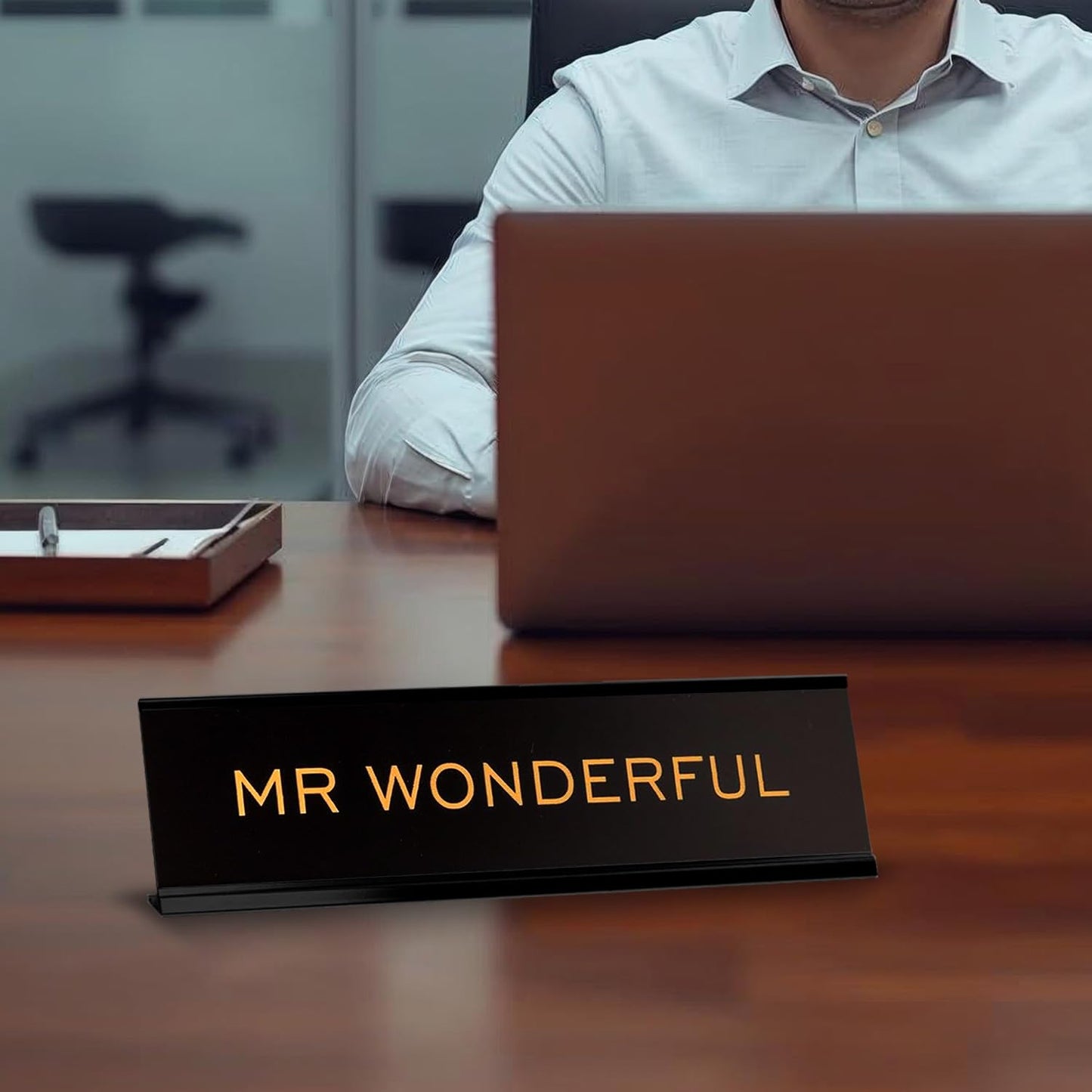 Mr Wonderful 2"x8" Novelty Nameplate Desk Sign