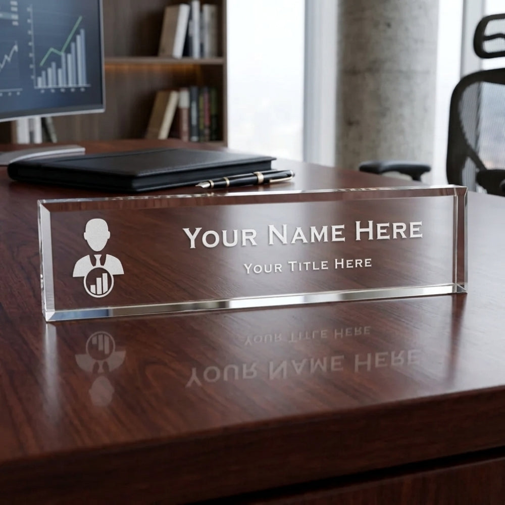 Account manager, Personalized Acrylic Desk Sign (2 x 10")