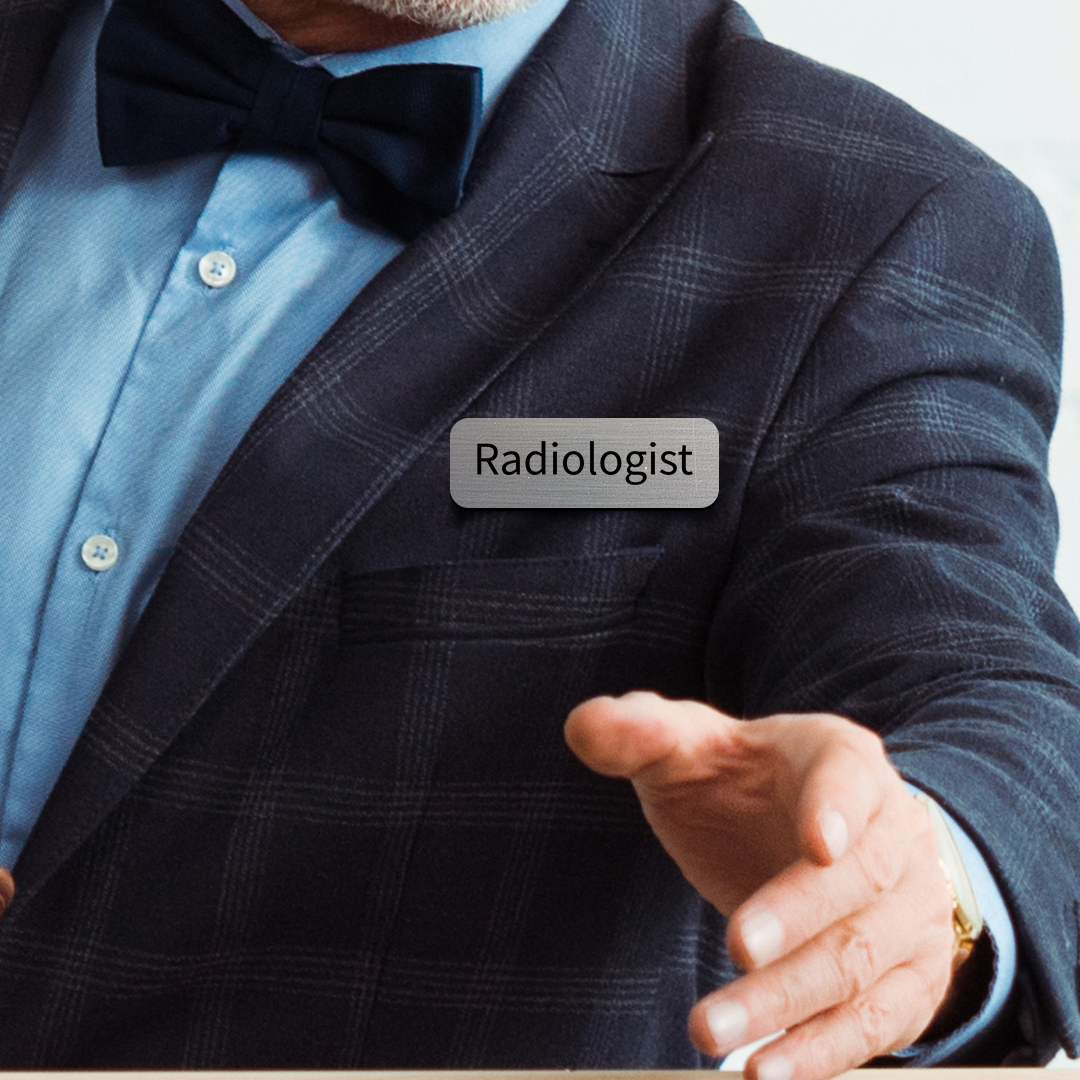 Radiologist 1 x 3" Rounded Corner Name Badge | Medical Specialism Badges