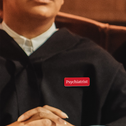 Psychiatrist 1 x 3" Rounded Corner Name Badge | Medical Specialism Badges