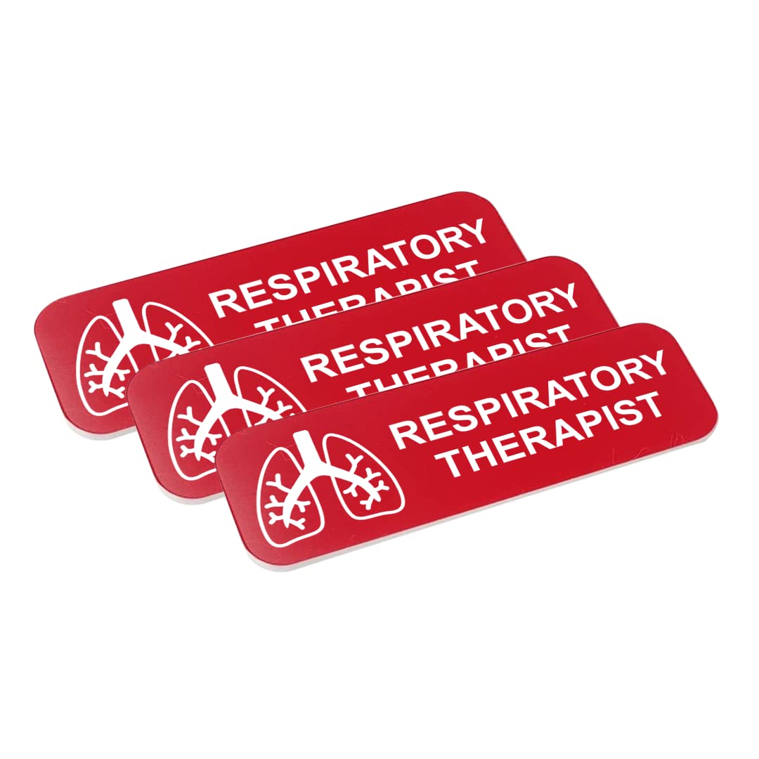Respiratory Therapist 1" x 3" Name Tag/Badge, (3 Pack)