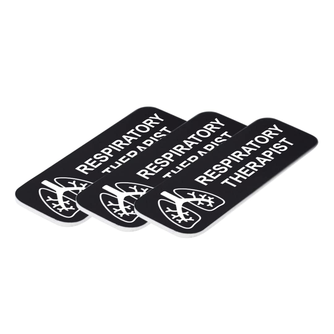 Respiratory Therapist 1" x 3" Name Tag/Badge, (3 Pack)