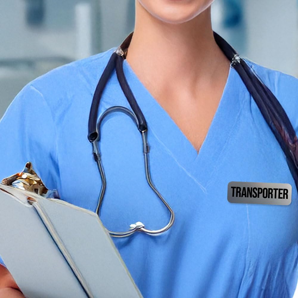 Transporter 1 x 3" Rounded Corner Name Badge | Medical Facilities