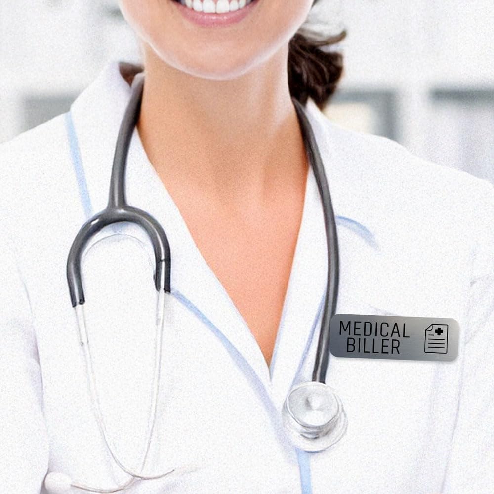 Medical Biller 1 x 3" Rounded Corner Name Badge | Medical Facilities