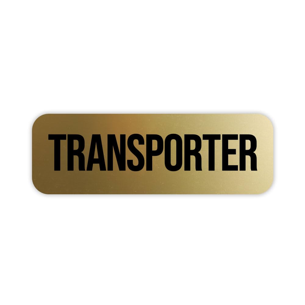 Transporter 1 x 3" Rounded Corner Name Badge | Medical Facilities
