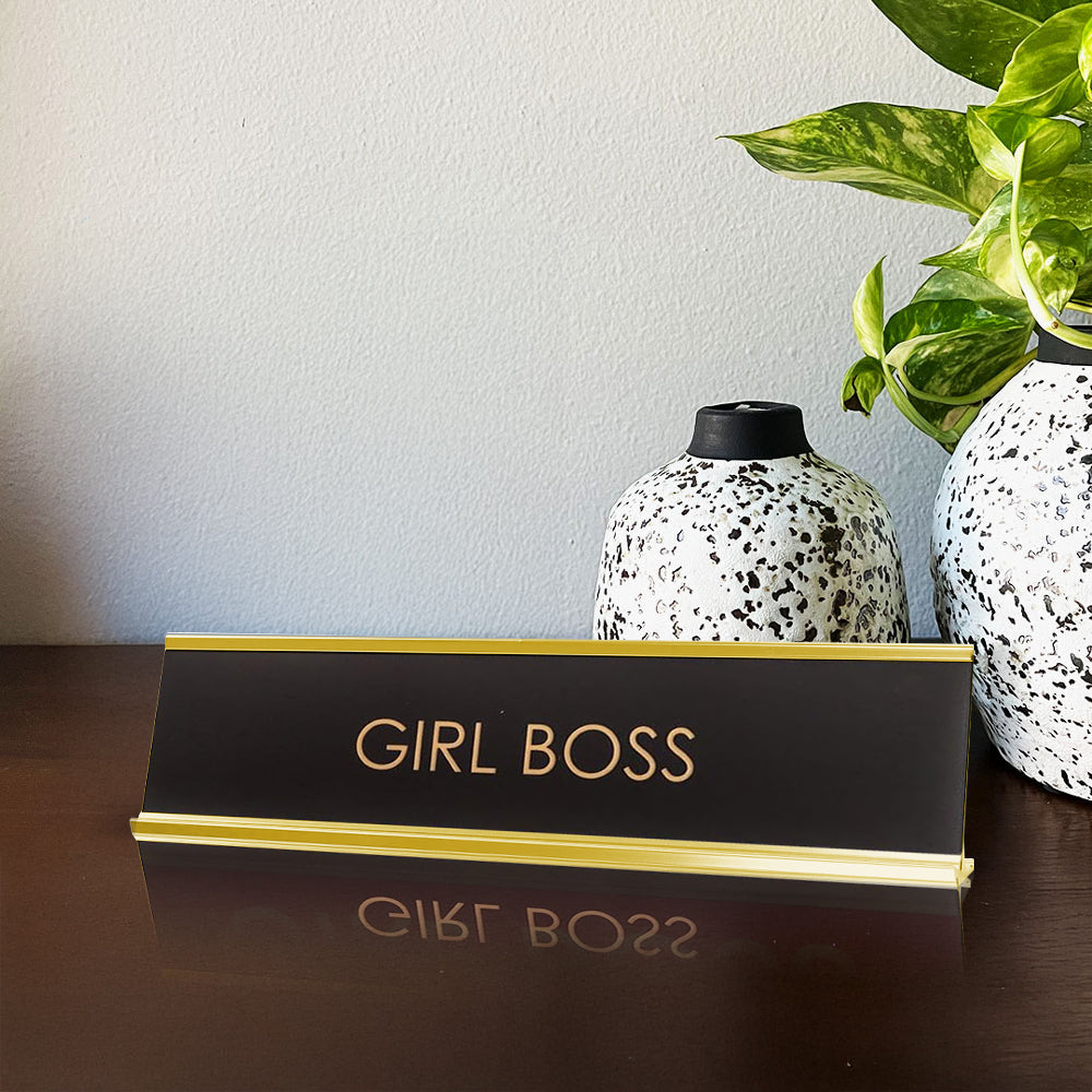 Girl Boss Novelty Desk Sign