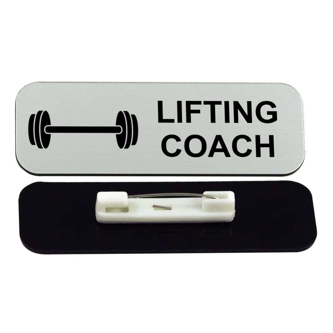 Lifting Coach 1 x 3" Name Tag/Badge, (3 Pack)