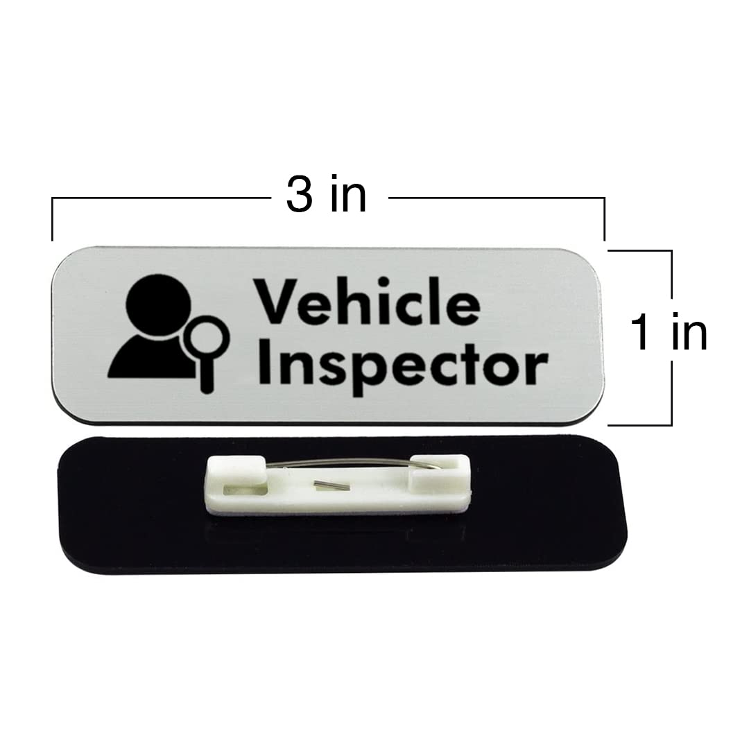 Signs ByLITA Vehicle Inspector Graphic 1 x 3" Name Tag/Badge