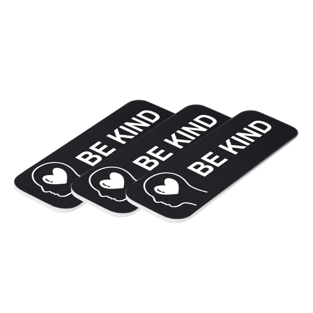 Signs ByLITA Be Kind 1 x 3" Name Tag/Badge, (3 Pack)