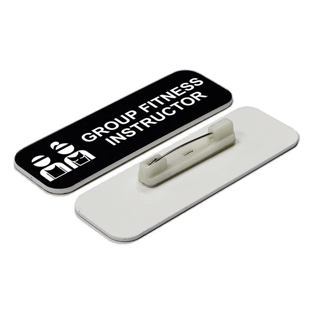 Signs ByLITA Group Fitness Instructor 1 x 3" Name Tag/Badge, (3 Pack)