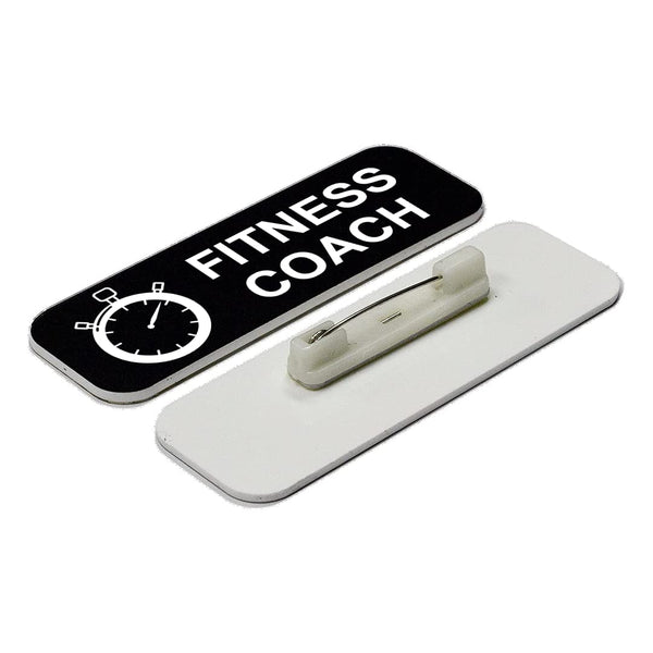 Signs ByLITA, Fitness Coach 1 x 3" Name Tag/Badge, (3 Pack)
