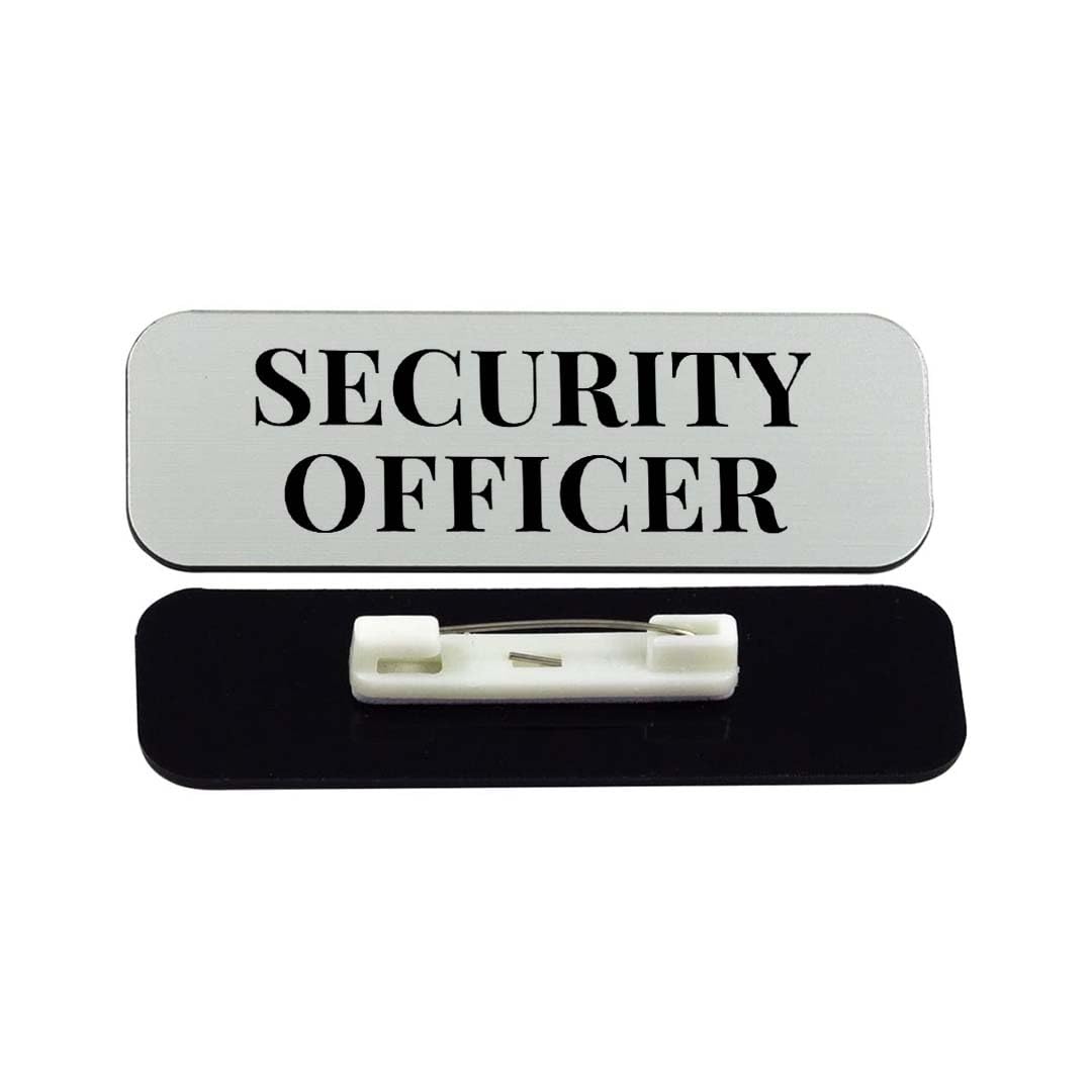 Security Officer 1 x 3" Rounded Corner Name Badge | Stock Name Badges