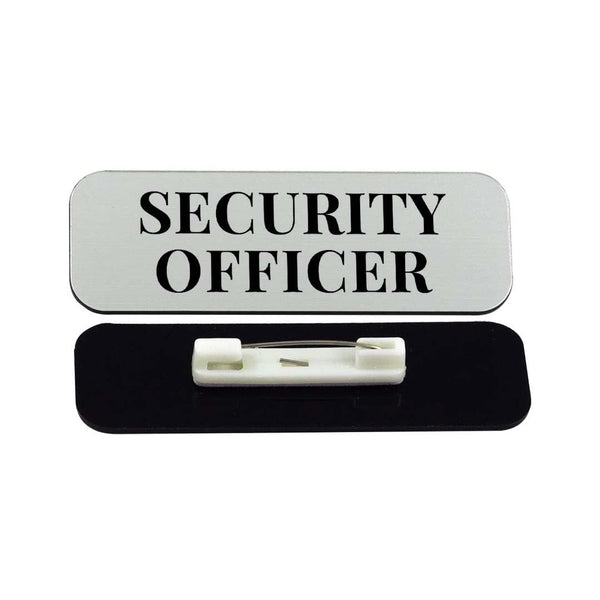 Security Officer 1 x 3" Rounded Corner Name Badge | Stock Name Badges