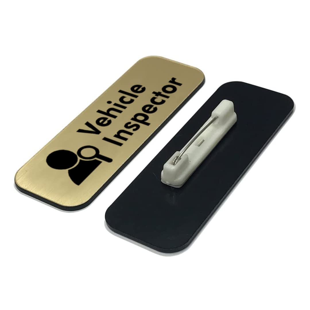 Signs ByLITA Vehicle Inspector Graphic 1 x 3" Name Tag/Badge