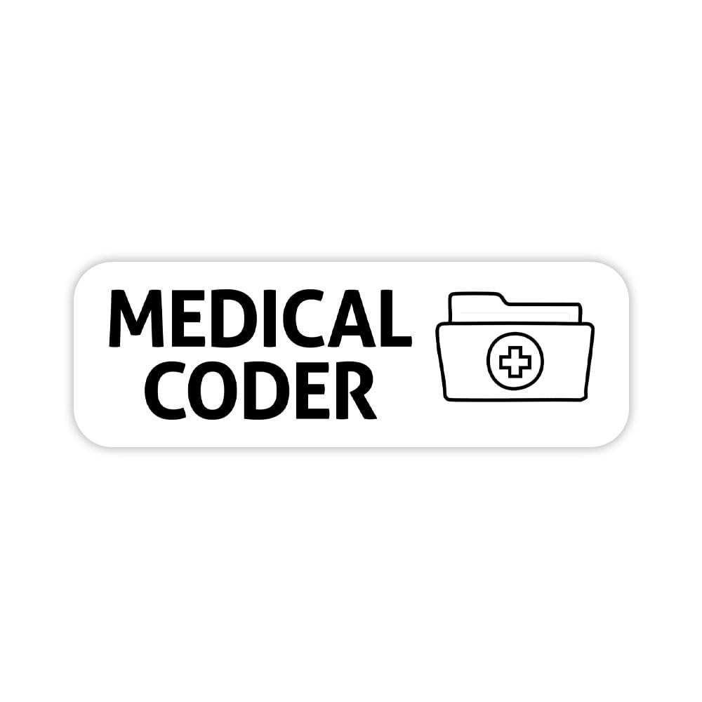 Medical Coder 1 x 3" Rounded Corner Name Badge | Medical Facilities