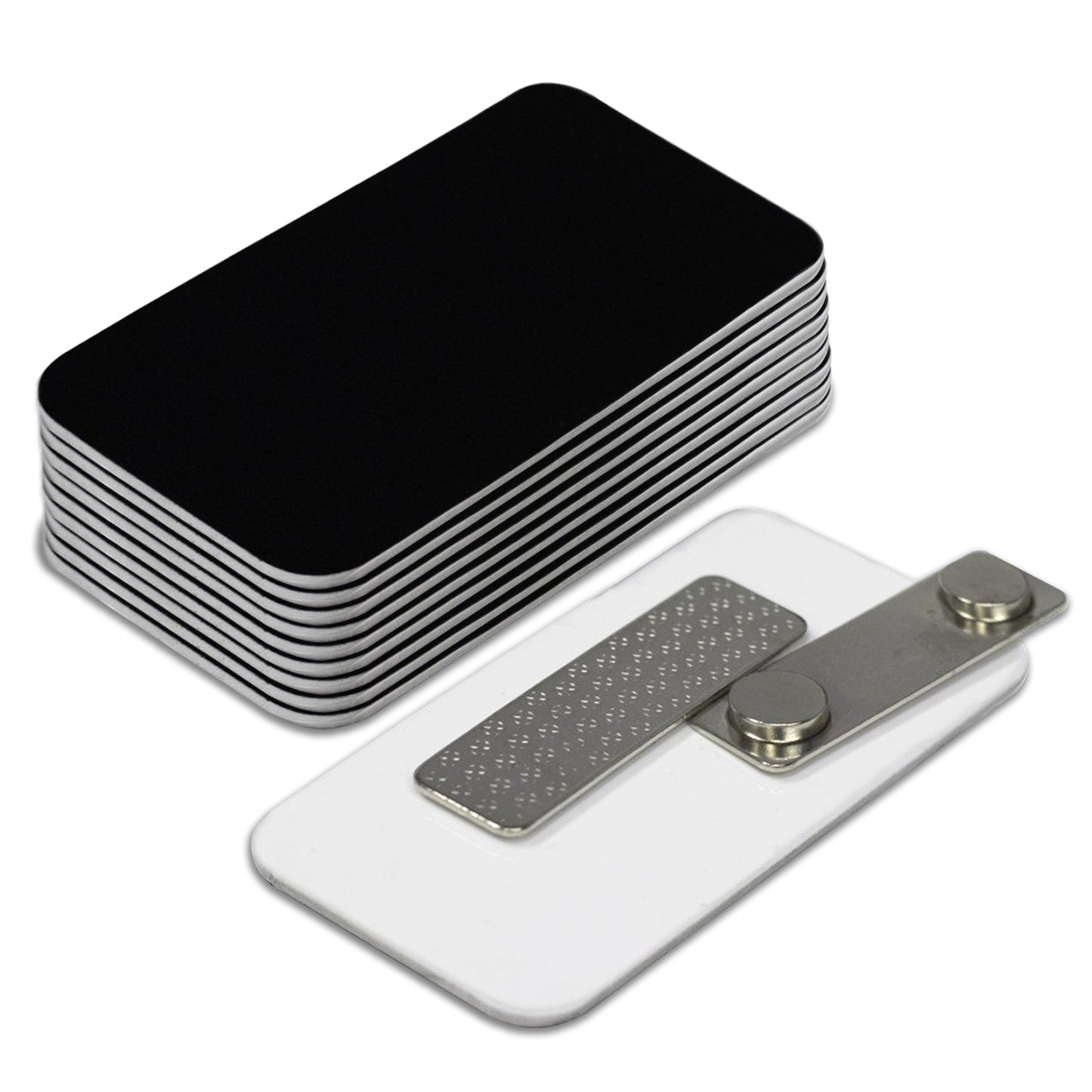 Plastic Blank Name Badge (Black)