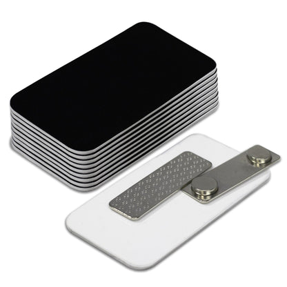 Plastic Blank Name Badge (Black)