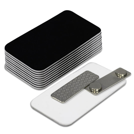 Plastic Blank Name Badge (Black)