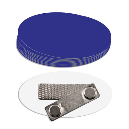 Plastic Blank Name Badge (Blue)