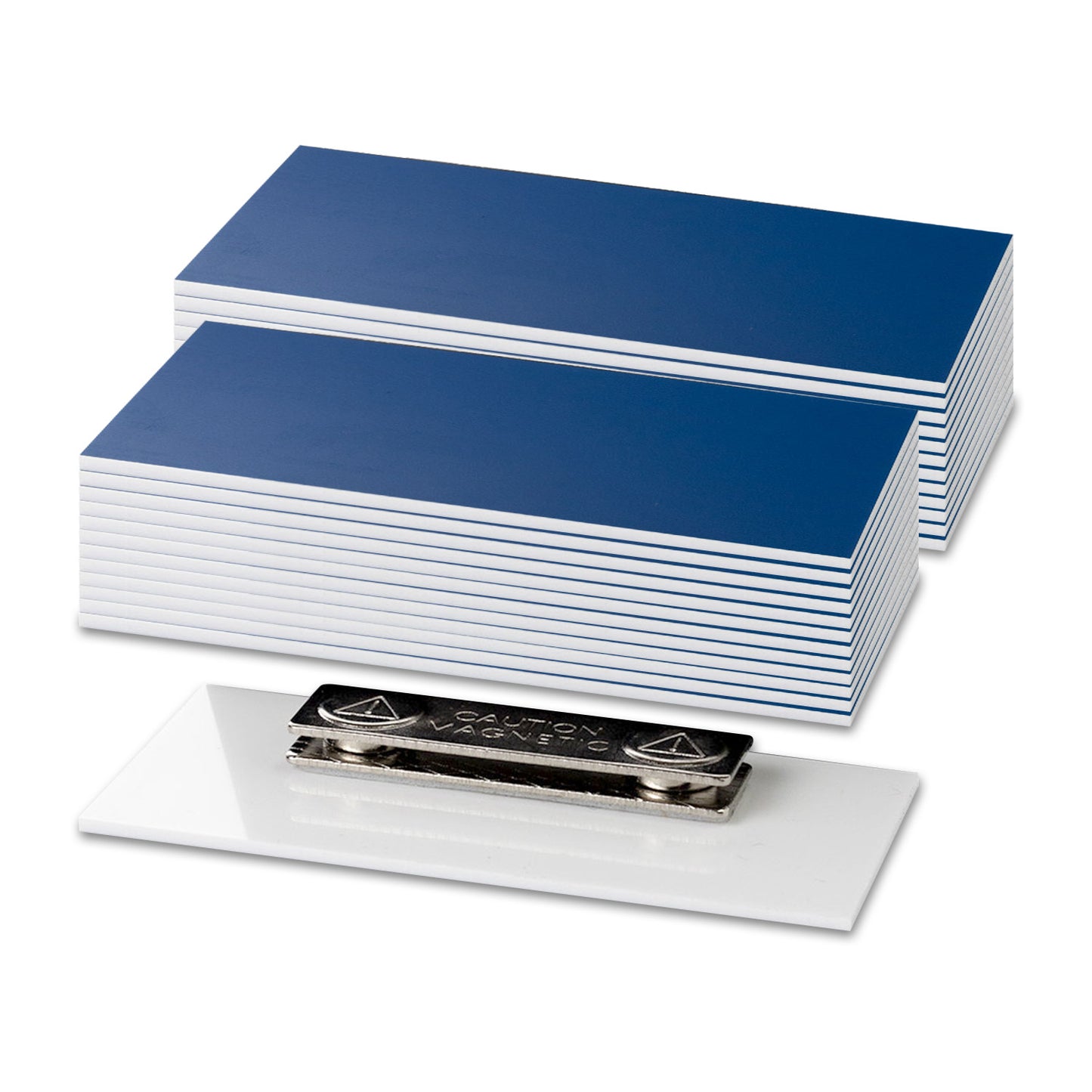 Plastic Blank Name Badge (Blue)