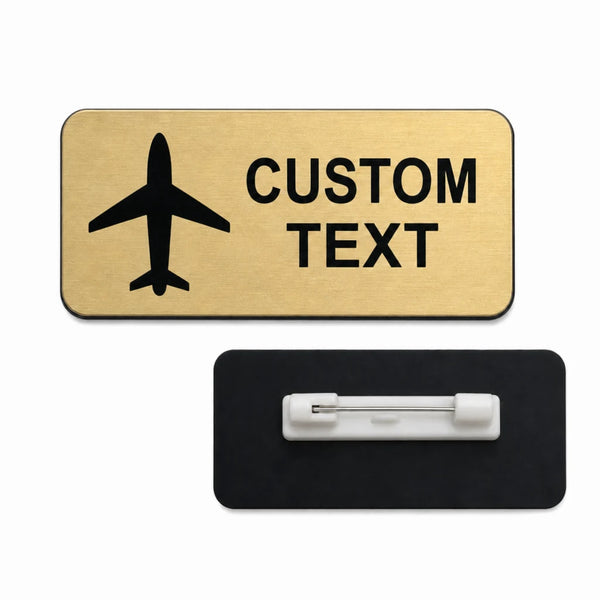 Custom 1x3 Airplane Badge