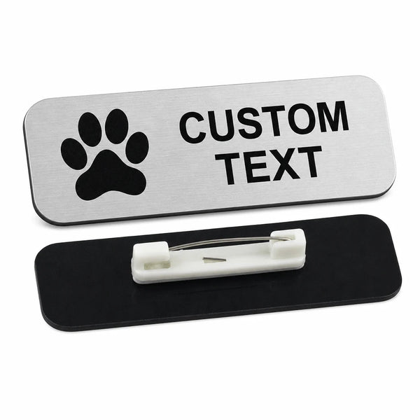 Custom 1x3 Paw Print Badge