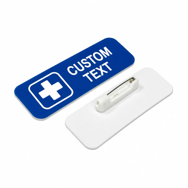 Custom 1x3 Medical Cross Badge