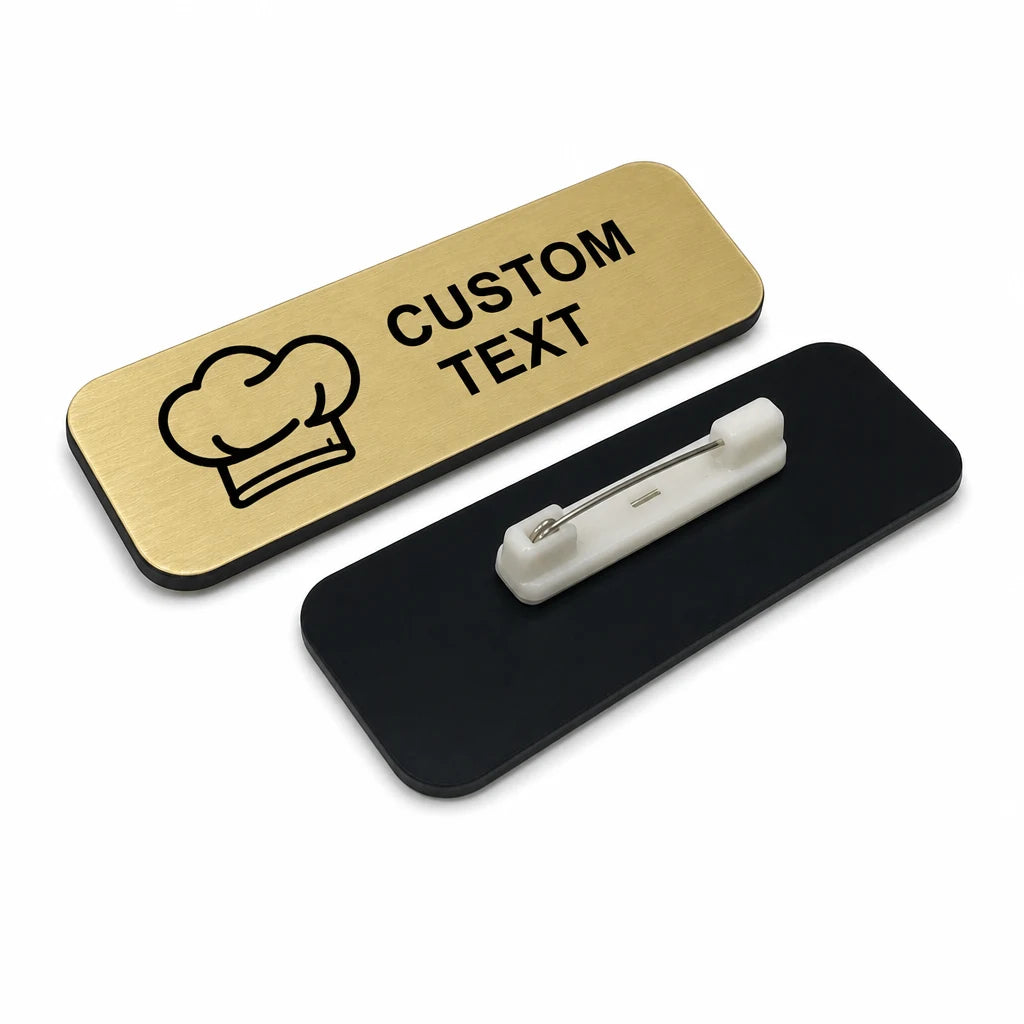 Custom 1x3 Chef Hat Badge